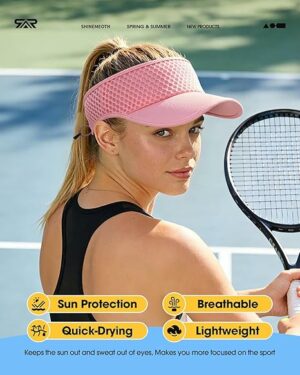 Mesh Breathable Sports Visor - Pink