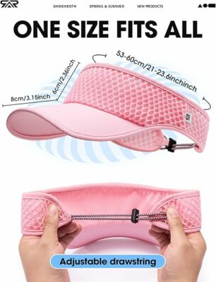 Mesh Breathable Sports Visor - Pink