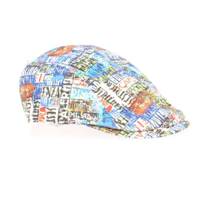 Multicolor Cotton Flat Cap