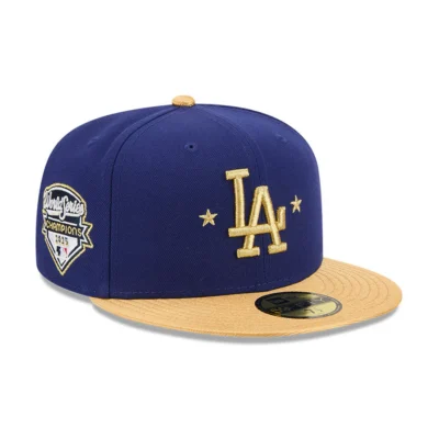 NEW ERA 59FIFTY LOS ANGELES DODGERS 2025 WORLD SERIES PATCH GOLD HAT
