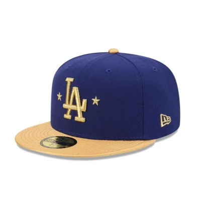 NEW ERA 59FIFTY LOS ANGELES DODGERS 2025 WORLD SERIES PATCH GOLD HAT