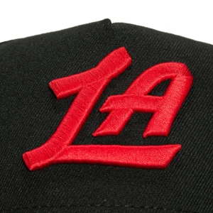 NEW ERA 9FORTY A-FRAME BLACK DOME LOS ANGELES PATCH LA SNAPBACK HAT