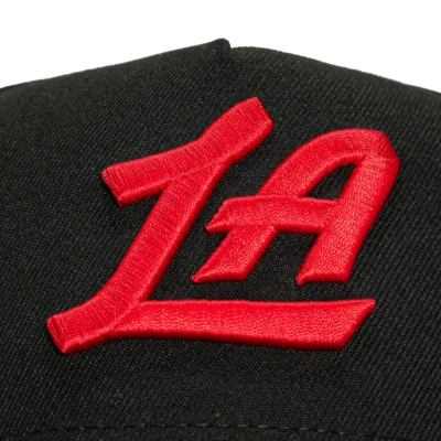 NEW ERA 9FORTY A-FRAME BLACK DOME LOS ANGELES PATCH LA SNAPBACK HAT