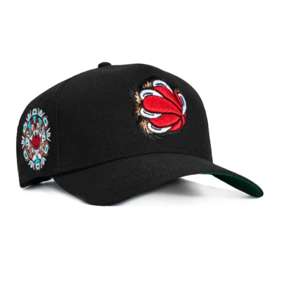 NEW ERA 9FORTY A-FRAME BLACK DOME MEMPHIS GRIZZLIES LOGO PATCH SNAPBACK HAT