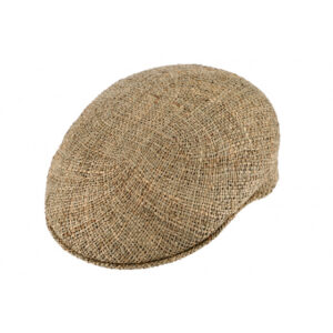 Natural Straw Flat Cap