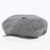 Navy Silk Flat Cap
