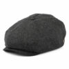 Prince Of Wales Check Newsboy Cap - Charcoal