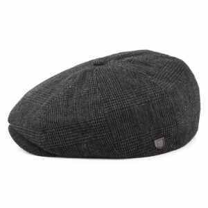 Prince Of Wales Check Newsboy Cap - Charcoal