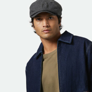 Prince Of Wales Check Newsboy Cap - Charcoal