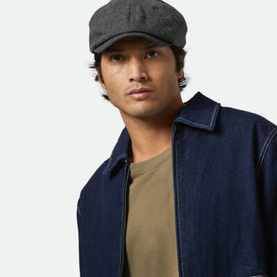 Prince Of Wales Check Newsboy Cap - Charcoal