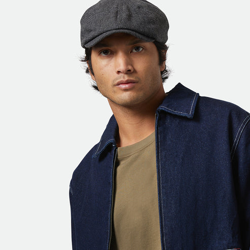 Prince Of Wales Check Newsboy Cap - Charcoal