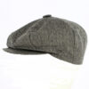 Strip Silk Beige Newsboy Cap