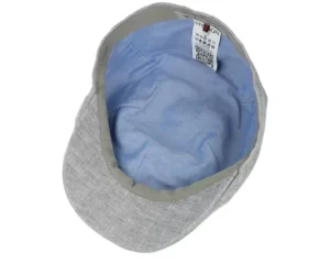 Texas Linen Light Grey Flat Cap