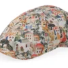 Texas Village Print Flat Cap