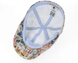 Texas Village Print Flat Cap