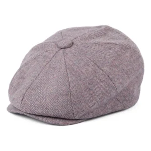 Tweed 8 Piece Newsboy Cap - Light Purple
