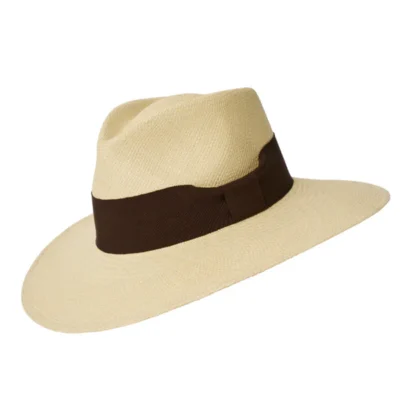 Vita Natural Panama Hat - Chocolate Band
