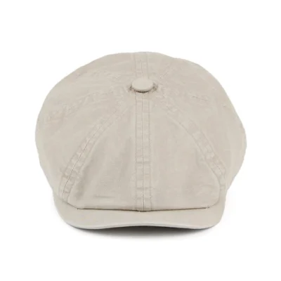 Washed Organic Cotton Newsboy Cap - Sand