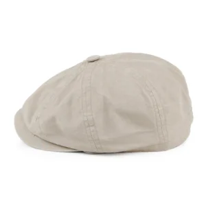 Washed Organic Cotton Newsboy Cap - Sand