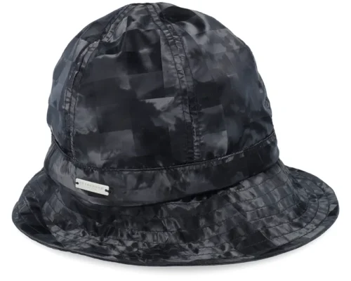 Water-resistant Black Cloche Hat