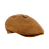 Wayne Camel Leather Flat Cap