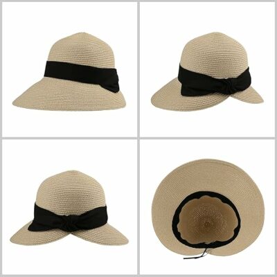 Wide Brim Foldable Straw Sun Hat