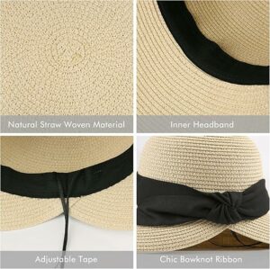 Wide Brim Foldable Straw Sun Hat