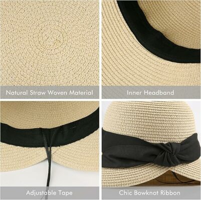 Wide Brim Foldable Straw Sun Hat