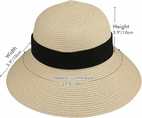 Wide Brim Foldable Straw Sun Hat