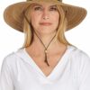 Women's Straw Sun Hat with Chin Cord