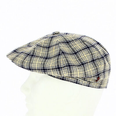 Yellow and Blue Checkered Flat Cap