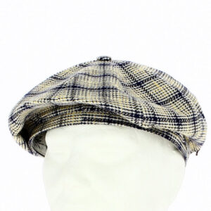 Yellow and Blue Checkered Flat Cap