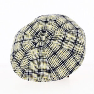Yellow and Blue Checkered Flat Cap