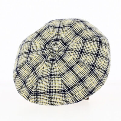 Yellow and Blue Checkered Flat Cap