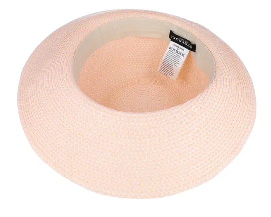Paper Braid Cap Powder Red/White Straw Sun Hat