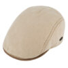 Beige Cotton Flat Cap