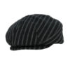 Black Polyester Flat Cap