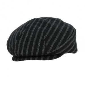 Black Polyester Flat Cap