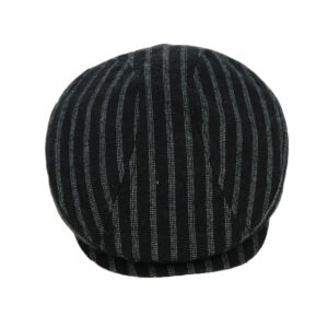 Black Polyester Flat Cap