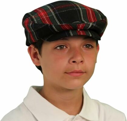 Black Stewart Cotton Flat Cap
