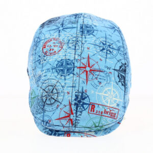 Blue Cotton Adventurer Flat Cap