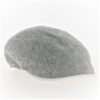 Blue and White Striped Rounded Linen Flat Cap