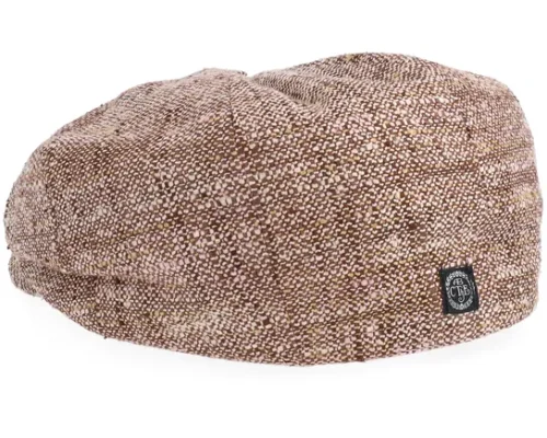 Branson Boucle Brown Flat Cap
