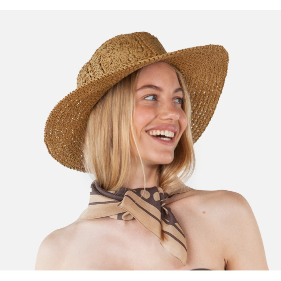 Brown Paper Straw Traveller Hat