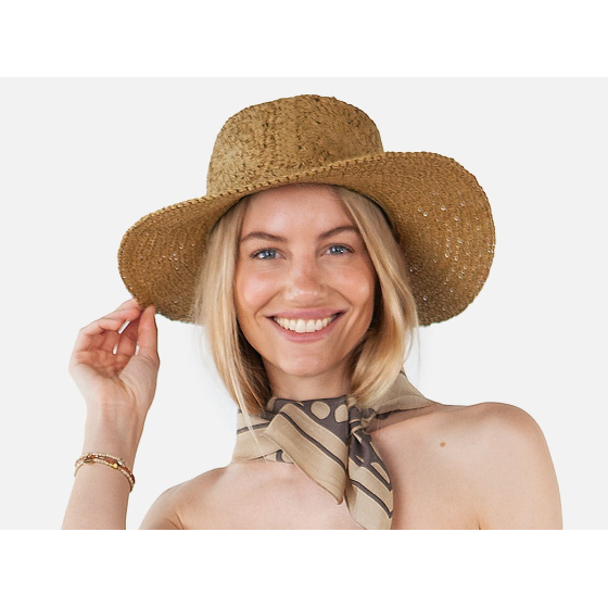 Brown Paper Straw Traveller Hat