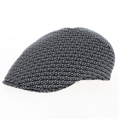 Cotton Black & White Flat Cap