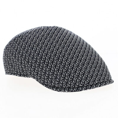 Cotton Black & White Flat Cap