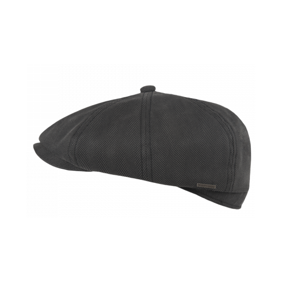 Cotton Newsboy Cap - Brown
