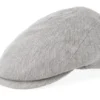 Driver 61 Linen Mix Beige Flat Cap