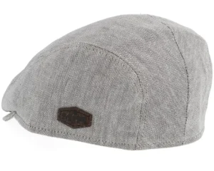 Driver 61 Linen Mix Beige Flat Cap